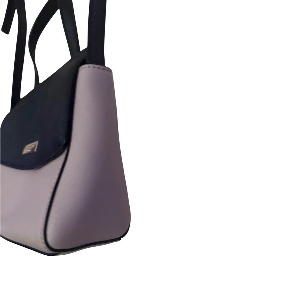Kate Spade Laurel Mini Crossbody Leather Bi Tone‎ Black Almondine Bag